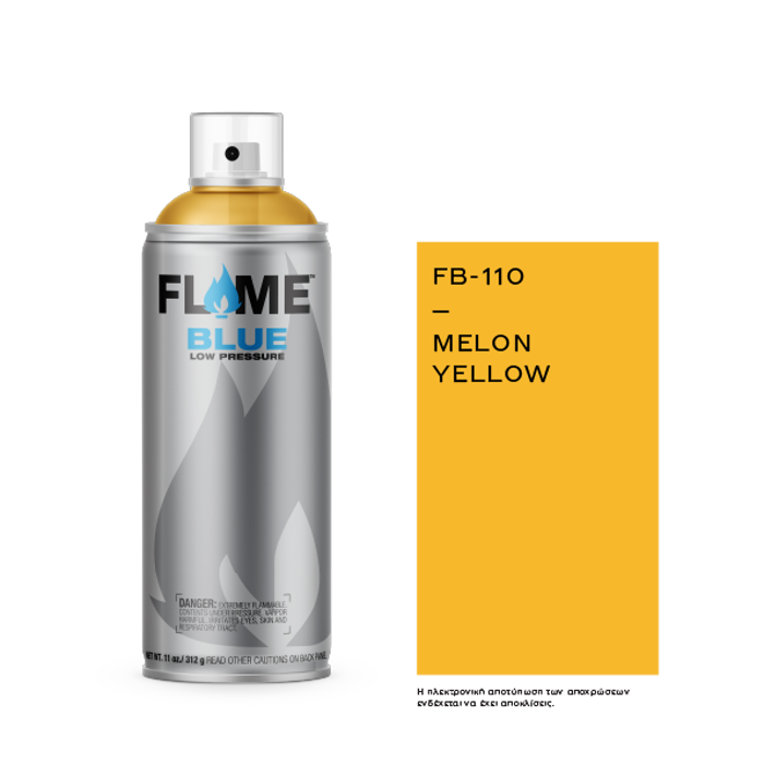 Spray Flame Blue 400ml, Melon Yellow